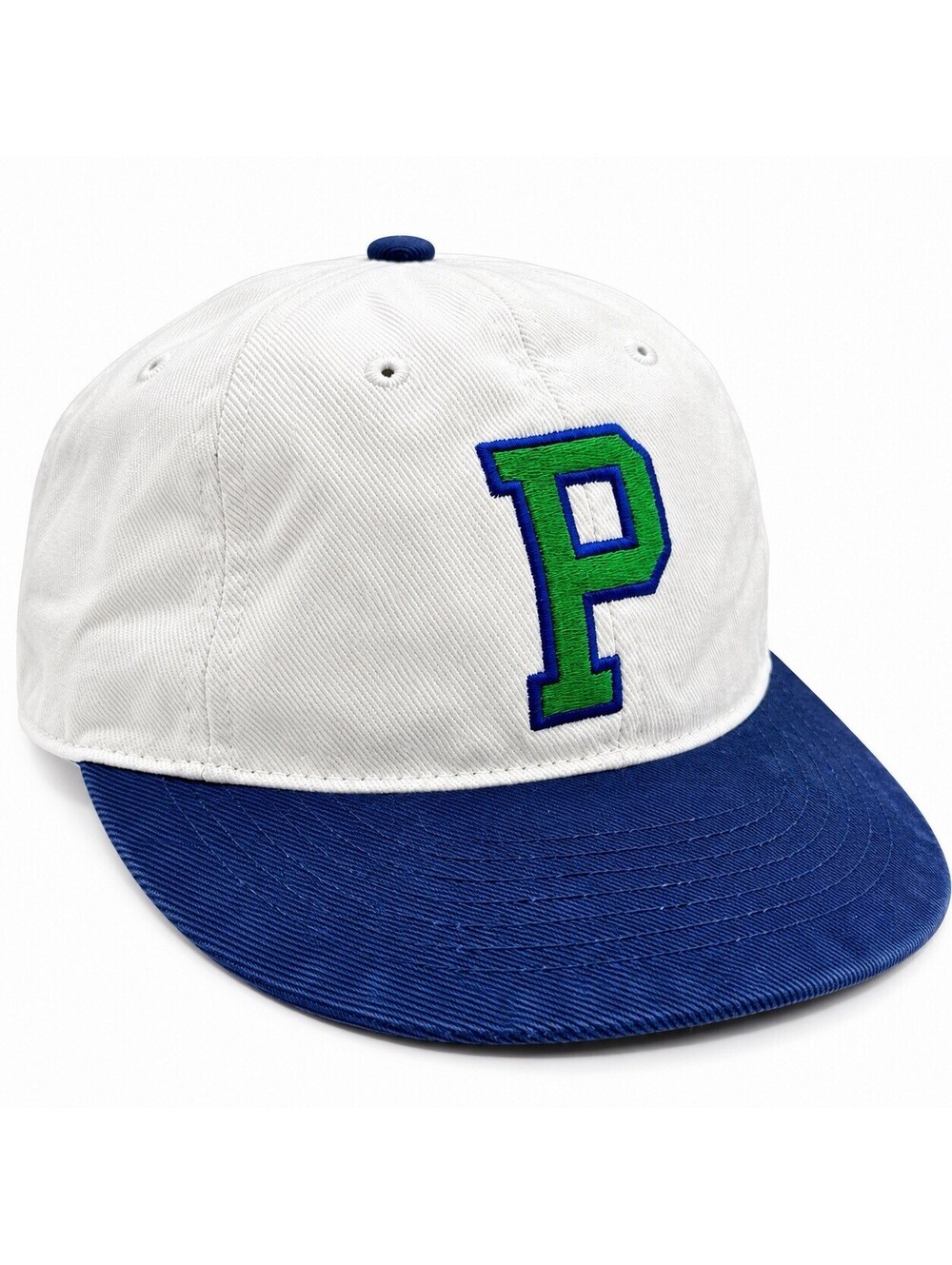 Polo Ralph Lauren Baseball Cap Hat Green Navy Blue P Logo Patch Retro Style NWOT